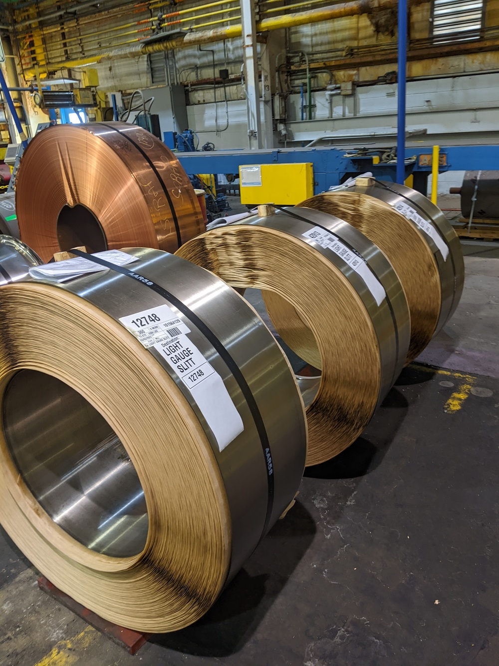 Beryllium nickel rolls