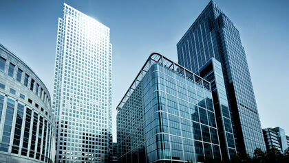 Glass business towers