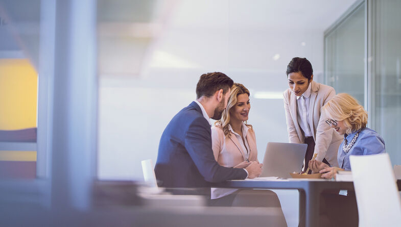 Business people discussing in office