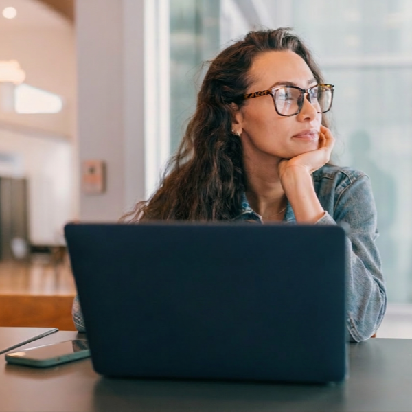 woman on her laptop