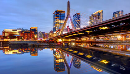 Bridget in Boston running over the Charles River