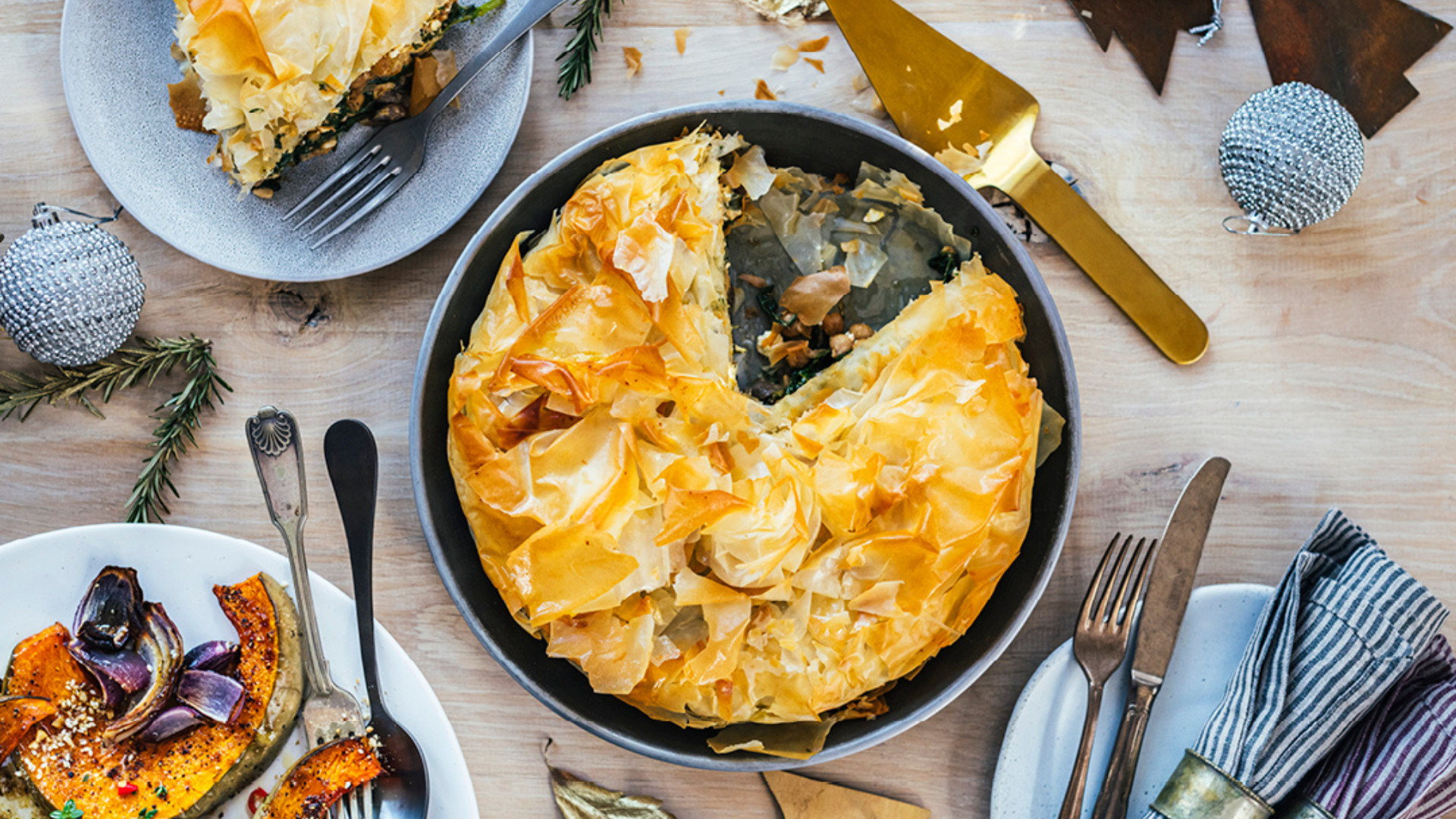 Chickpea and Spinach Pastilla with Mushrooms