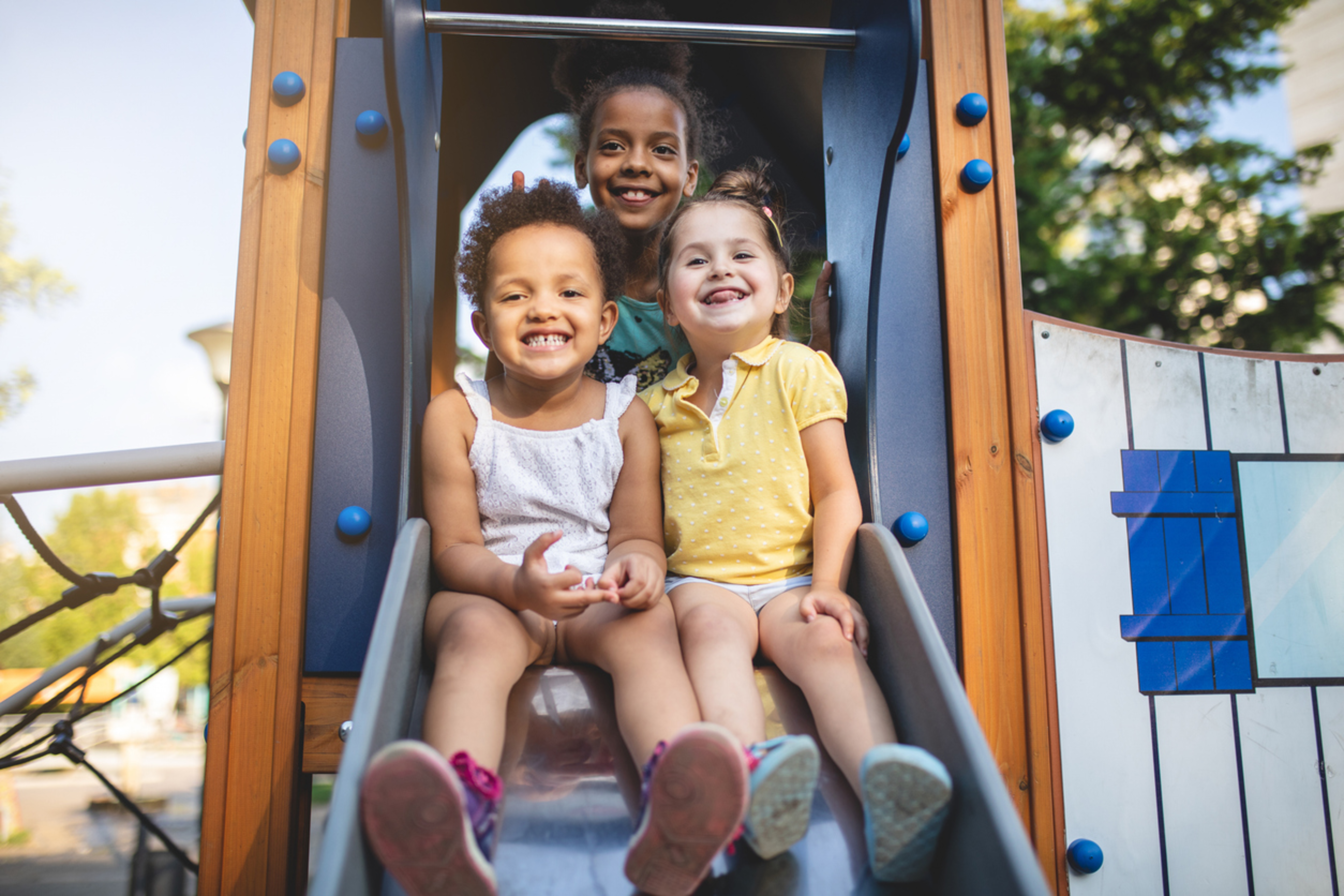 Children on Slide