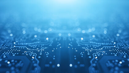 Abstract blue circuit board