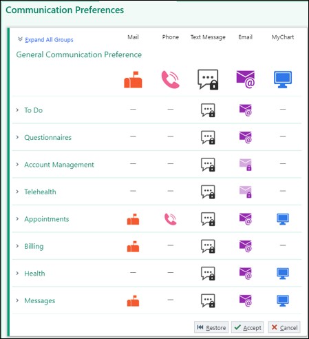 communication preferences