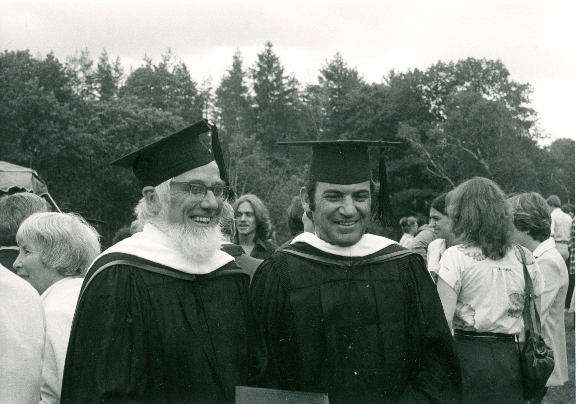 David and Marty in graduation regalia