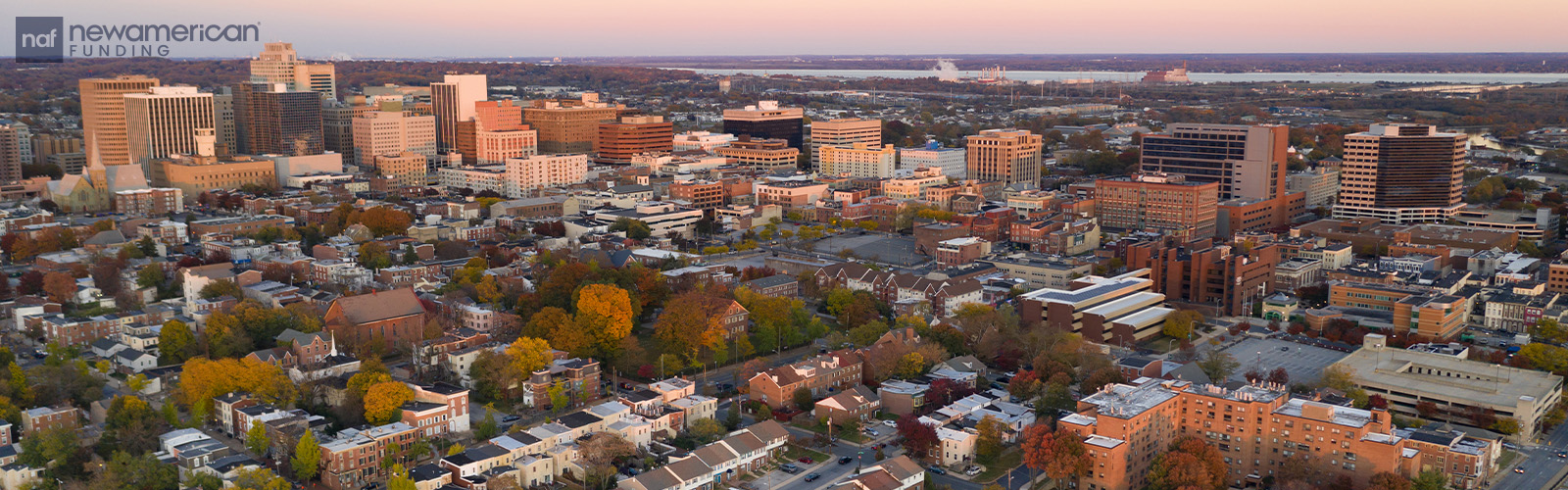 Aerial view of Delaware neighborhood