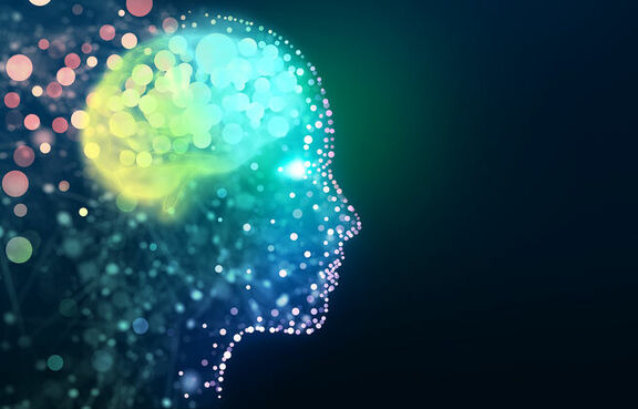 digital abstract art of a face in profile