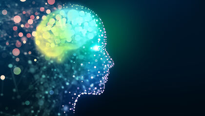 digital abstract art of a face in profile