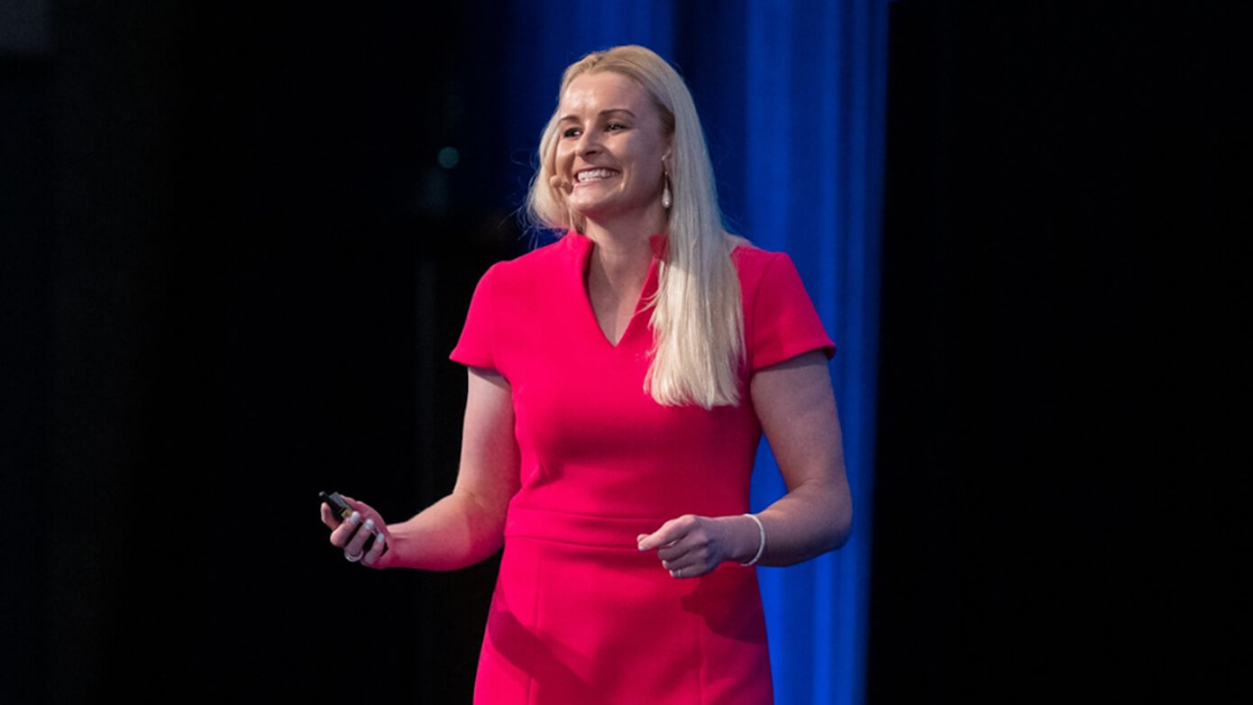 Image of Dr. Jessica Gallagher speaking.