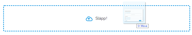 2b. Hovering the file over the droppable area