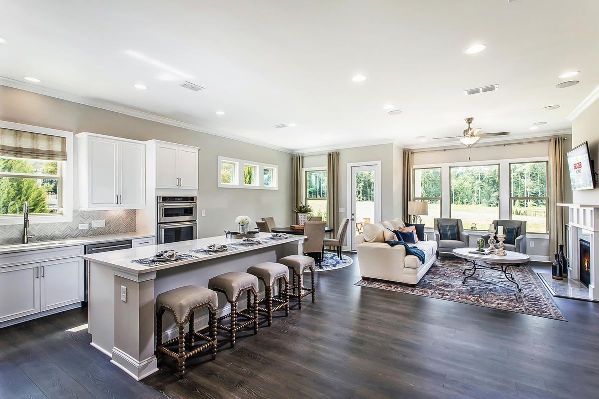 kitchen open to the dining & great rooms