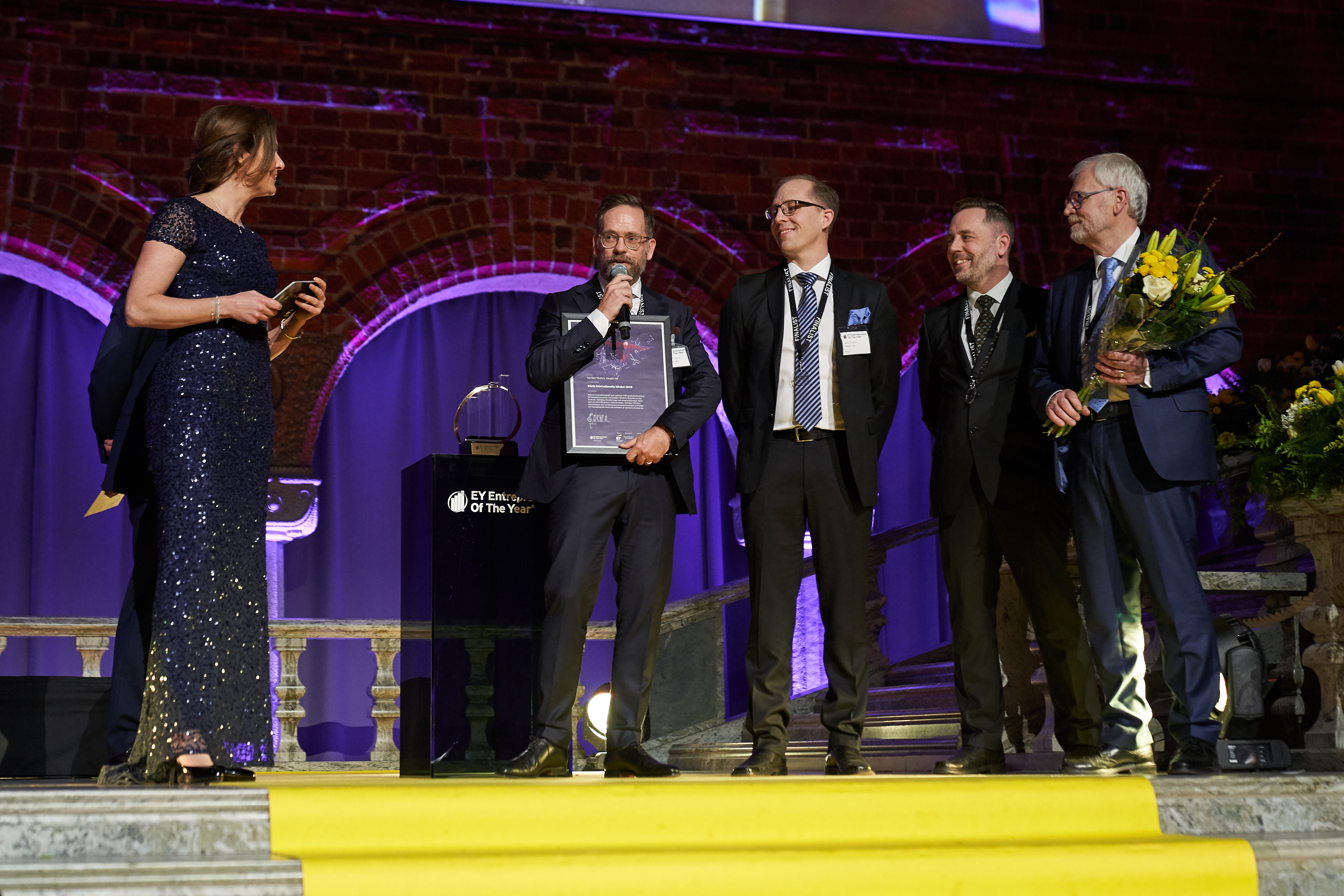 Prisutdelning vid Entrepreneur of The Year
