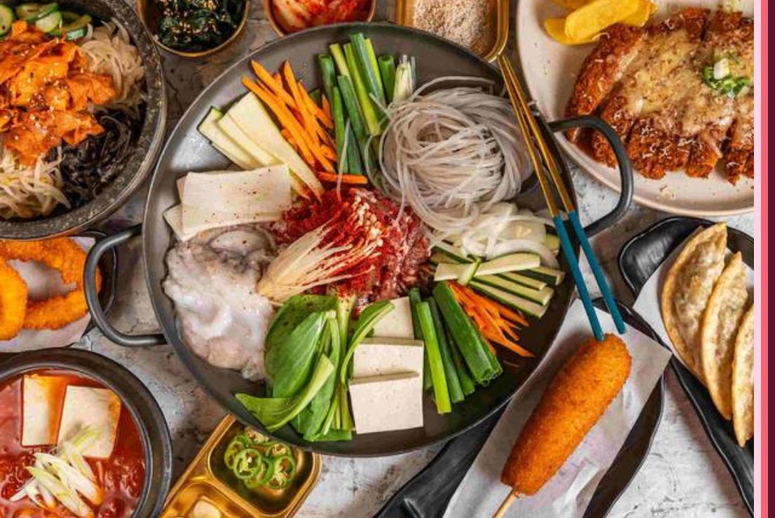 A variety of Korean dishes available at Jae Bul Korean BBQ