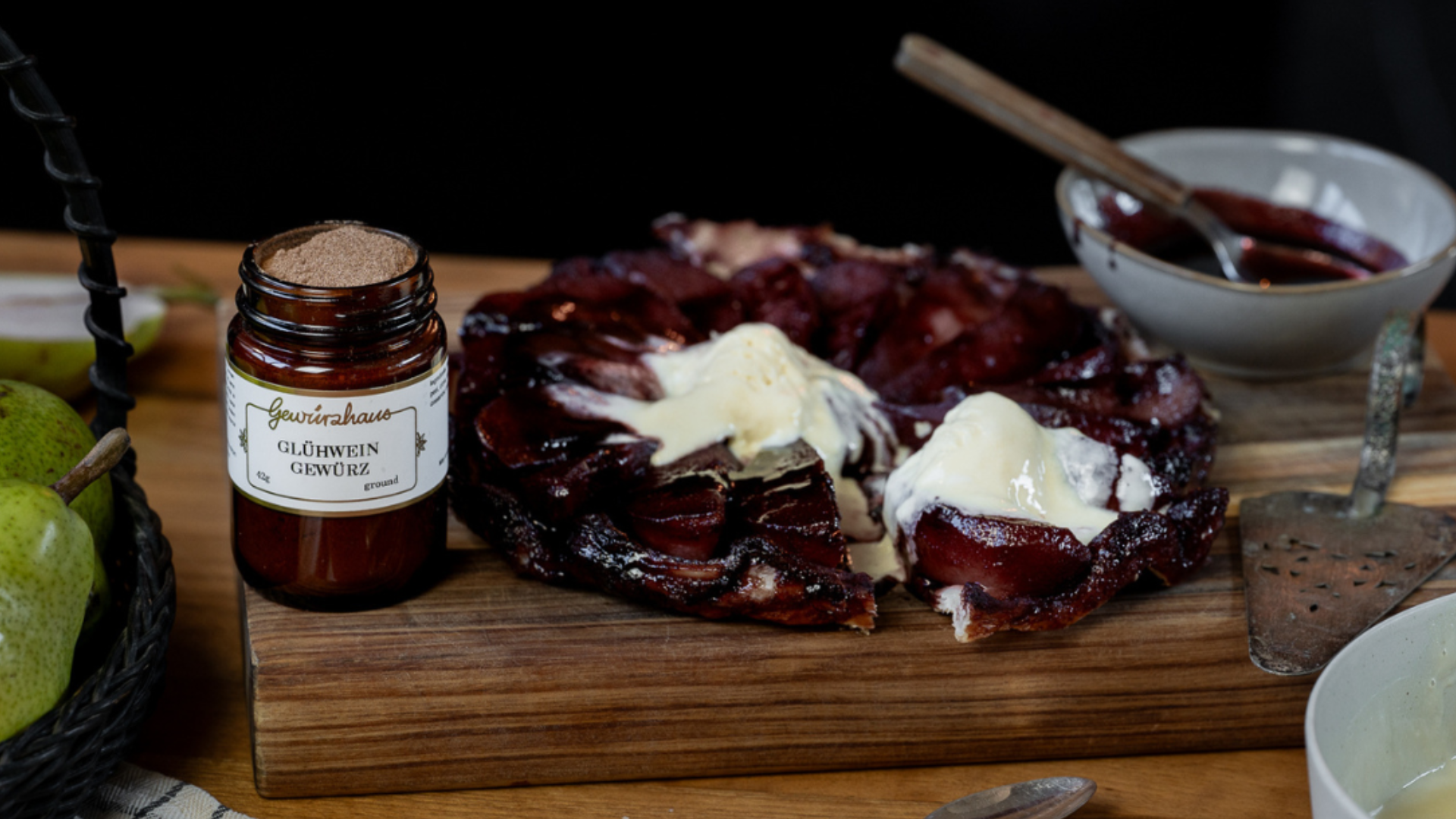 Poached Pear Tarte Tatin