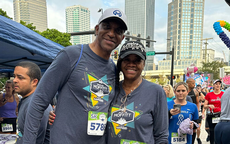 Dr. Lee Green and his wife at Miles for Moffitt.