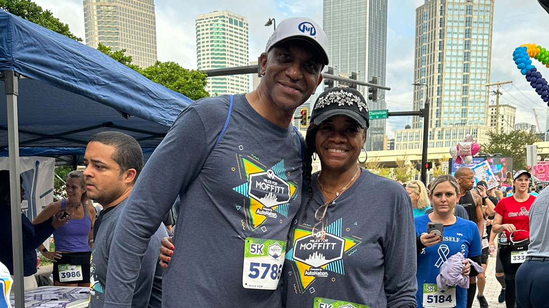 Dr. Lee Green and his wife at Miles for Moffitt.