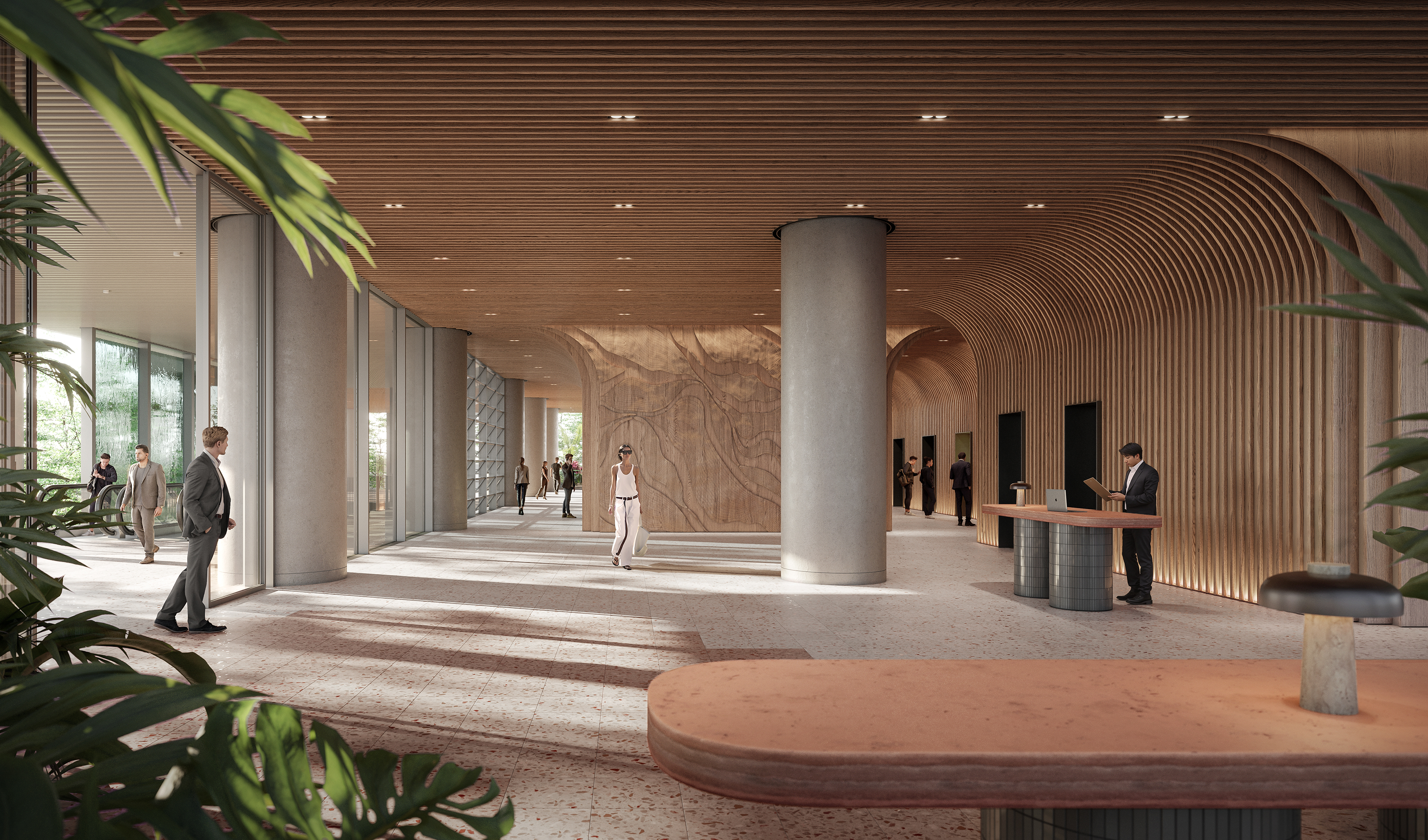 Artist impression of outside at ground level