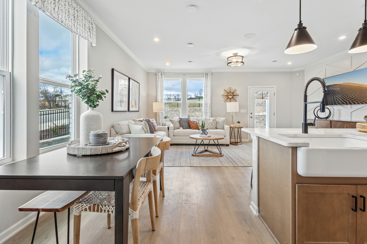 breakfast table between great room and kitchen