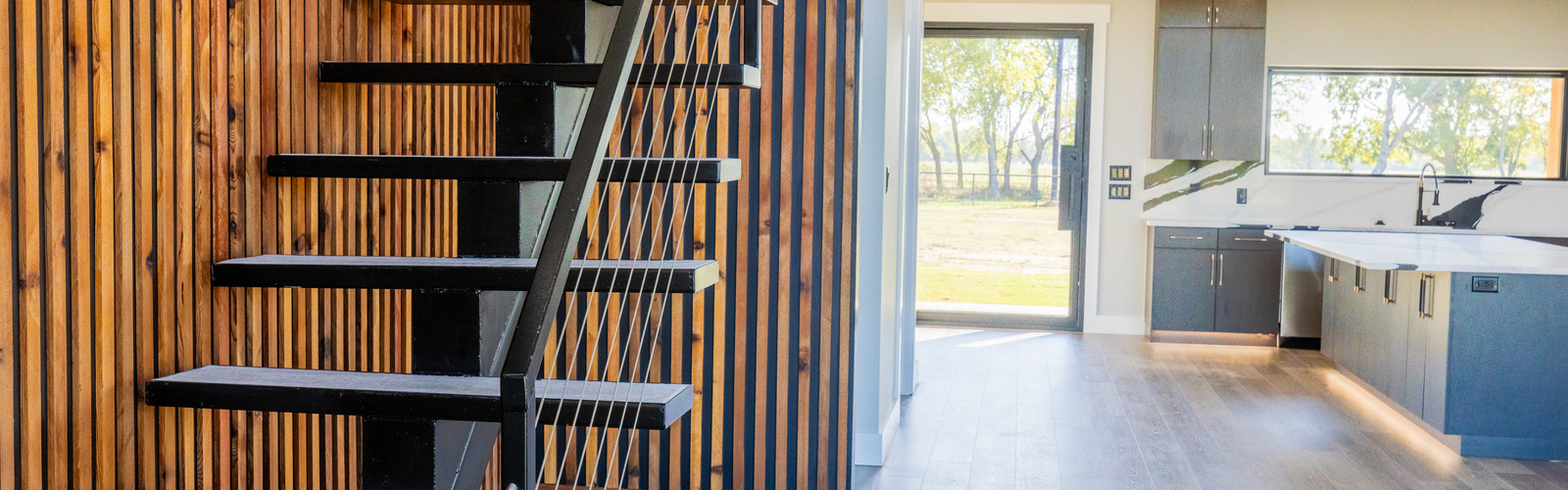 Fancy staircase in new home