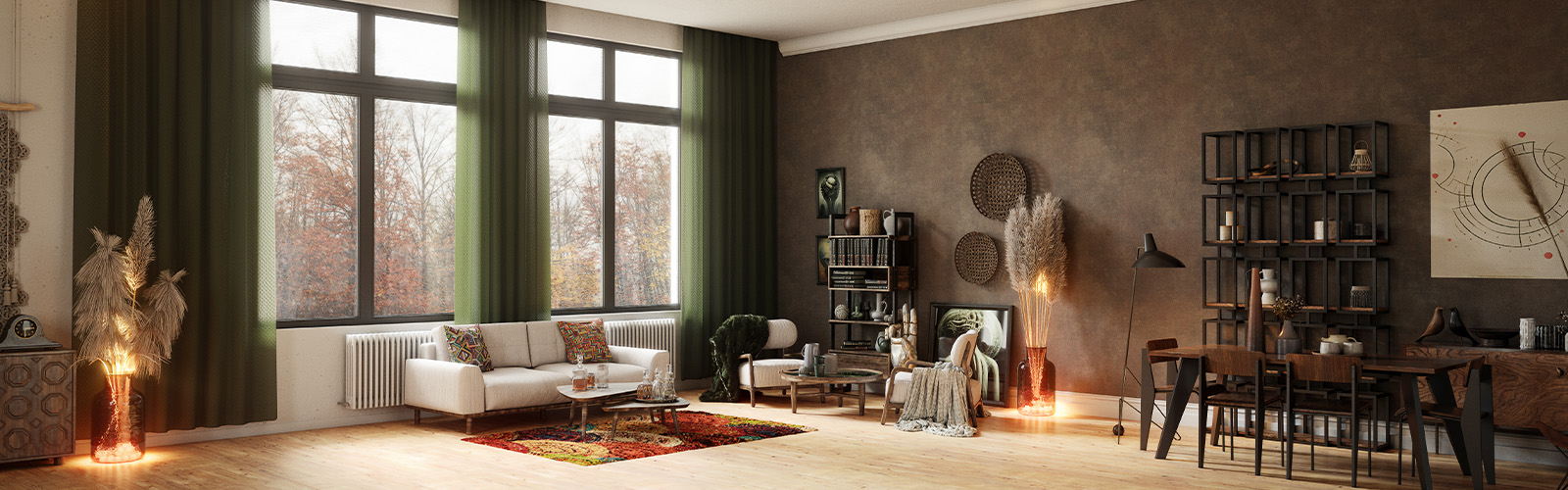 A beautiful trendy room