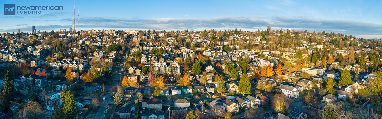 Aerial view of Washington neighborhood