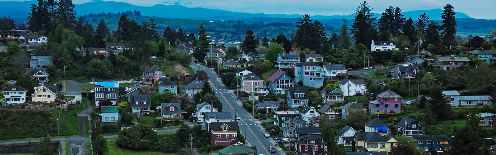 View of city in Oregon.