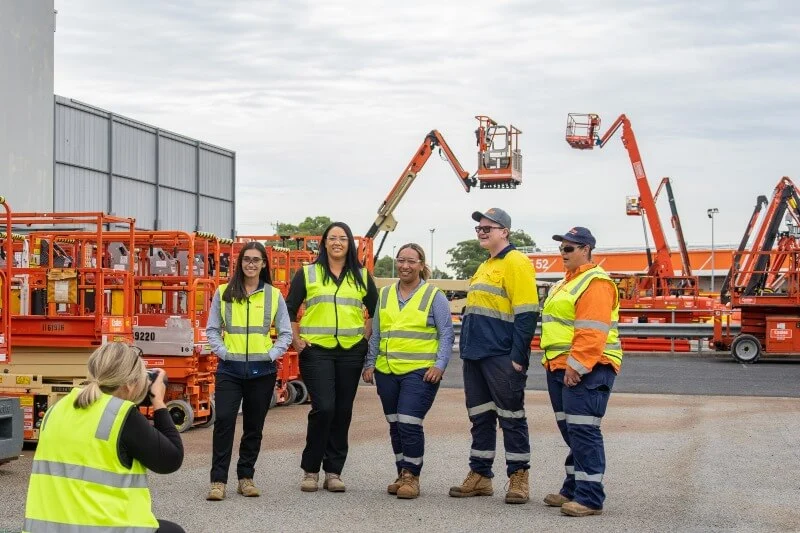 Coates employees at photoshoot