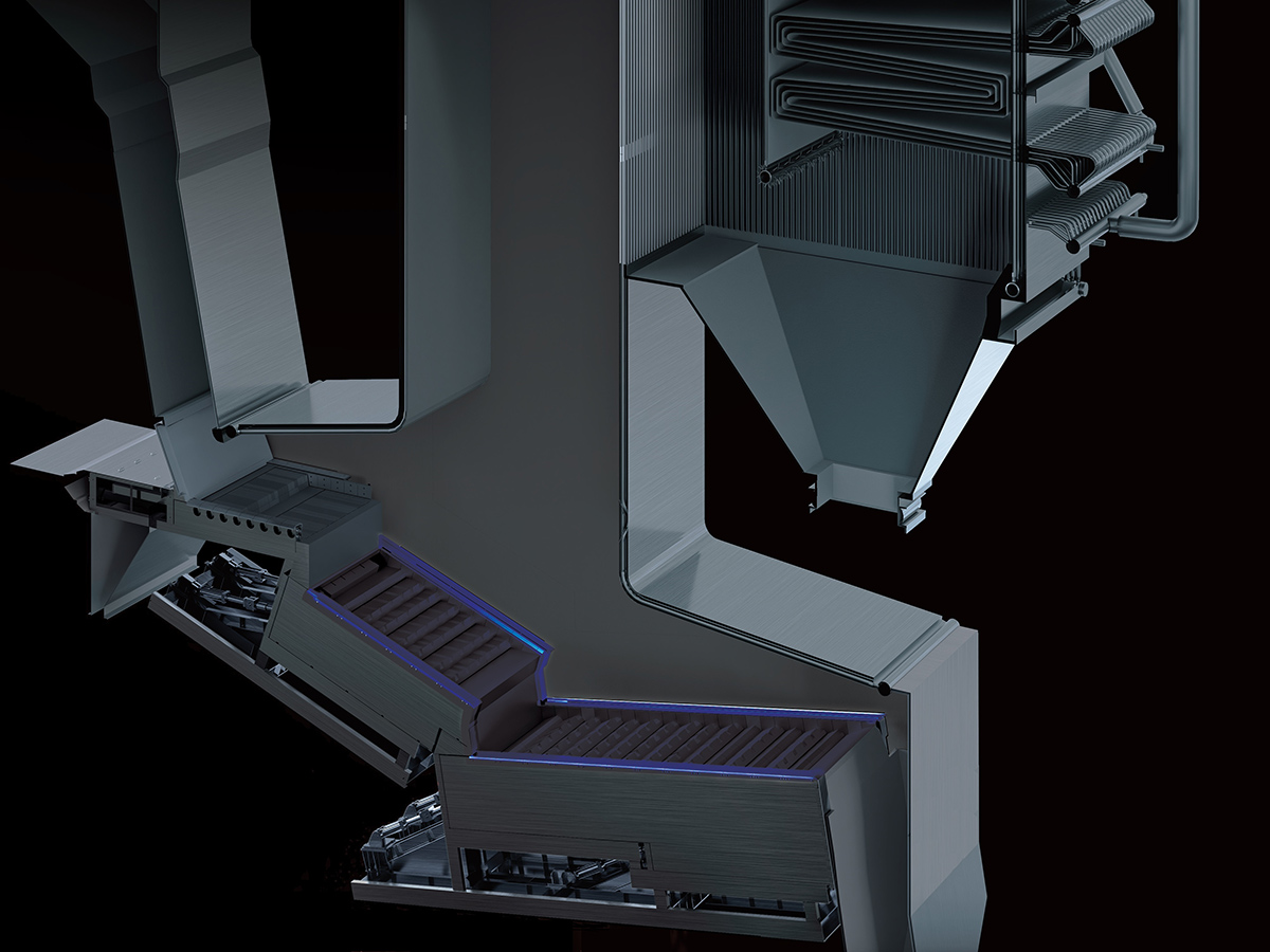 Image of MHIEC’s patented V-type stoker