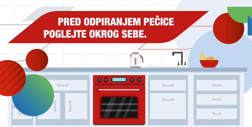 Infografika: Pred odpiranjem pečice poglejte okrog sebe