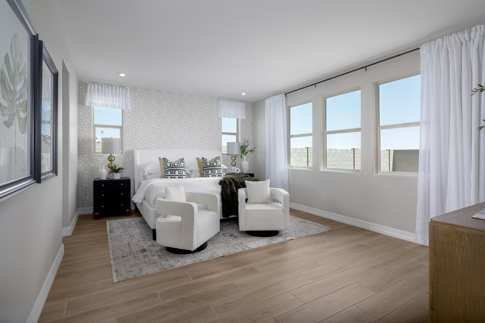 open-concept living with windows for natural light