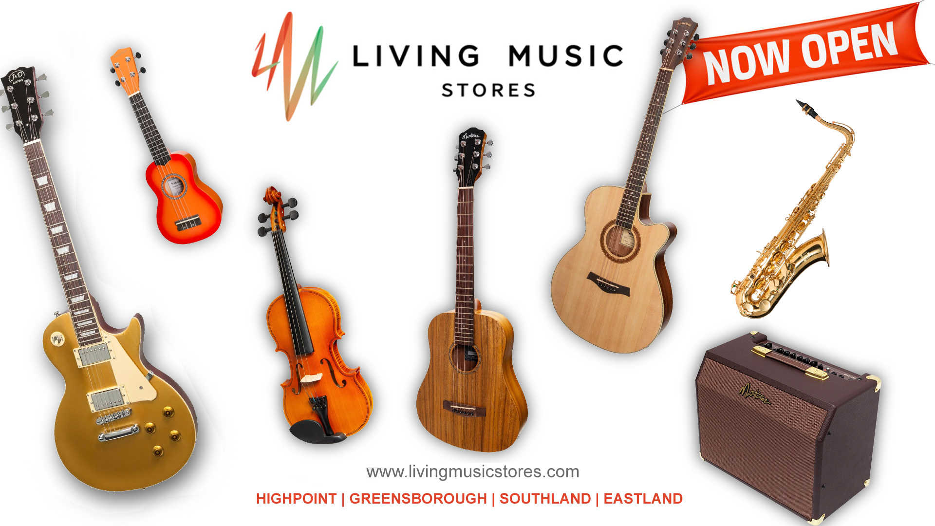 music, instruments, lessons, guitars, violin, saxophone, bass, drums, amps, pedals, brass, violin, orchestral, recording, viola, recorder, flute, saxophone 