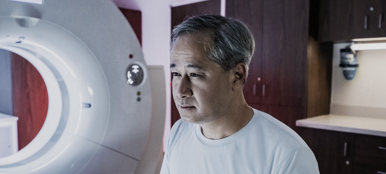 patient at CT radiology machine