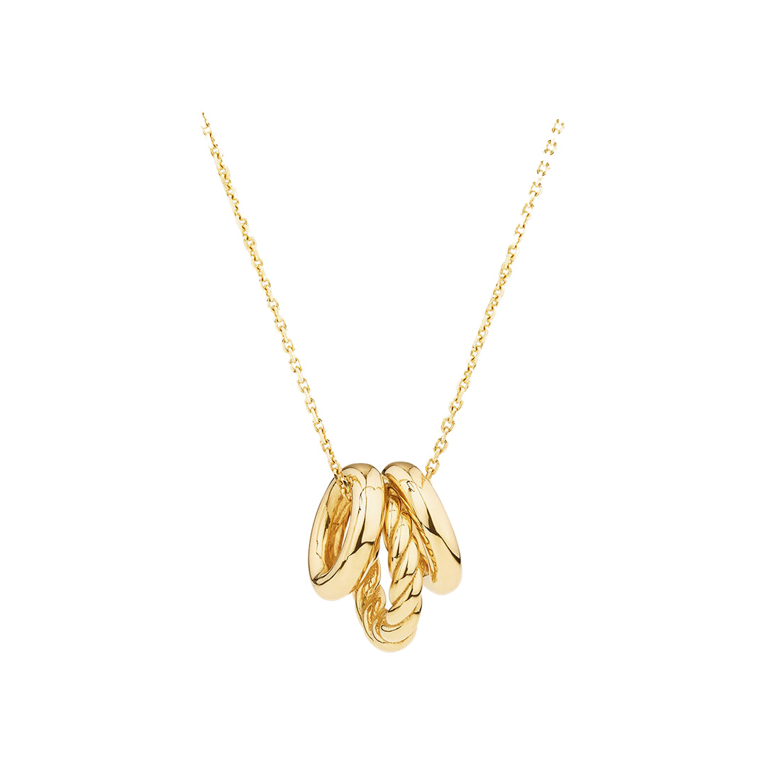 MICHAEL HILL - RONDEL TRIO NECKLACE IN 10KT YELLOW GOLD