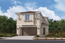 two-story light brown exterior with a brown windowless garage