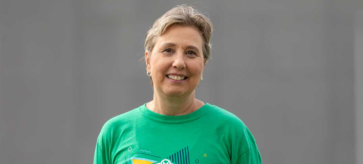 It has been five years since Kathryn VonAldenbruck was diagnosed with lung
cancer. She remains on an immunotherapy
regimen and continues to run.