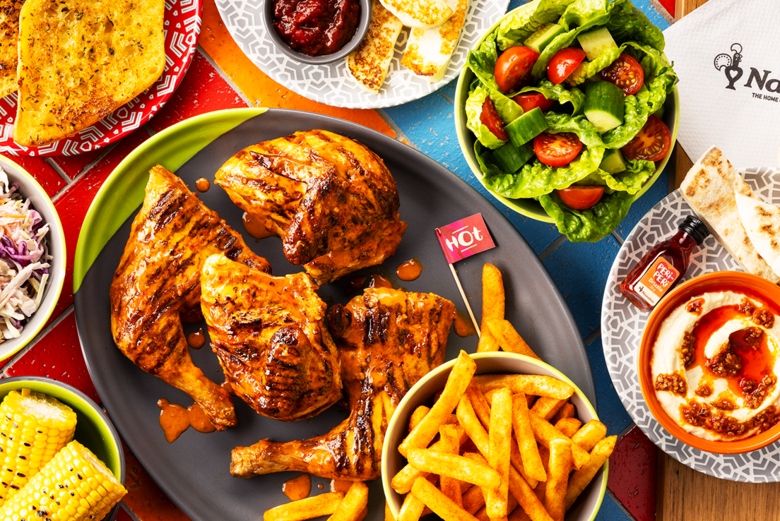 Nandos food on table