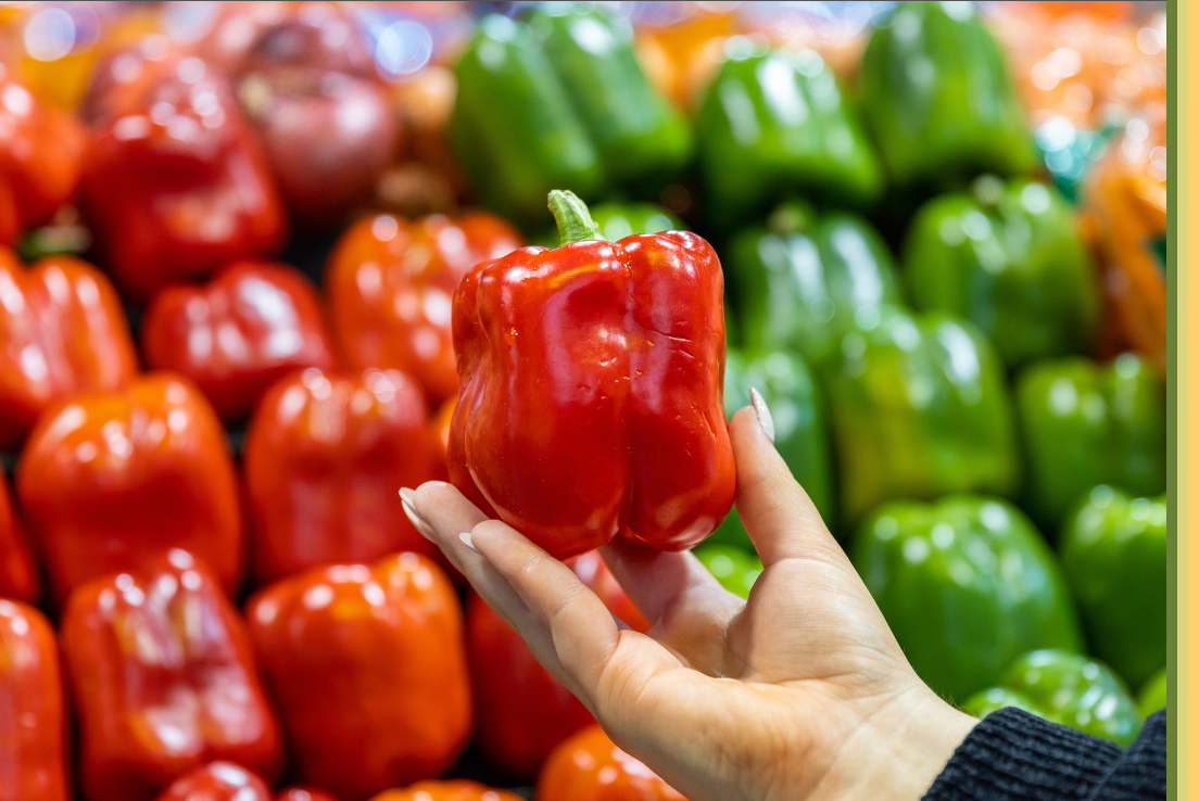 Lady Shopping for Vegetables