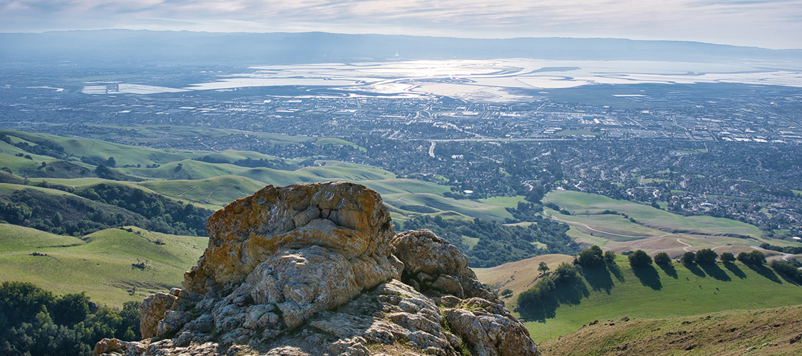 Aerial shot of Fremont, Calif., the happiest U.S. city.