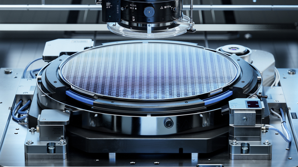 Silicon Wafer during Photolithography Process