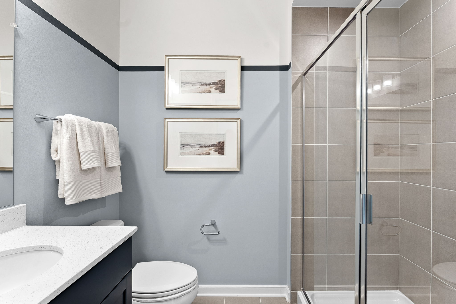 secondary bath with shower