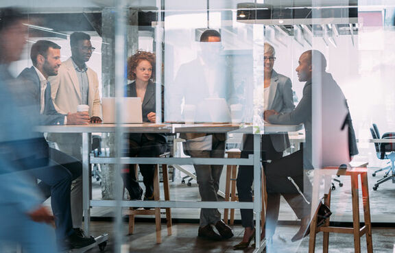 Group of professionals in a meeting room