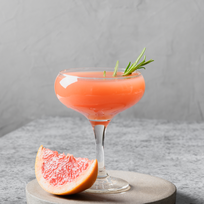Prosecco and Grapefruit Cocktail served in Champagne Coupe