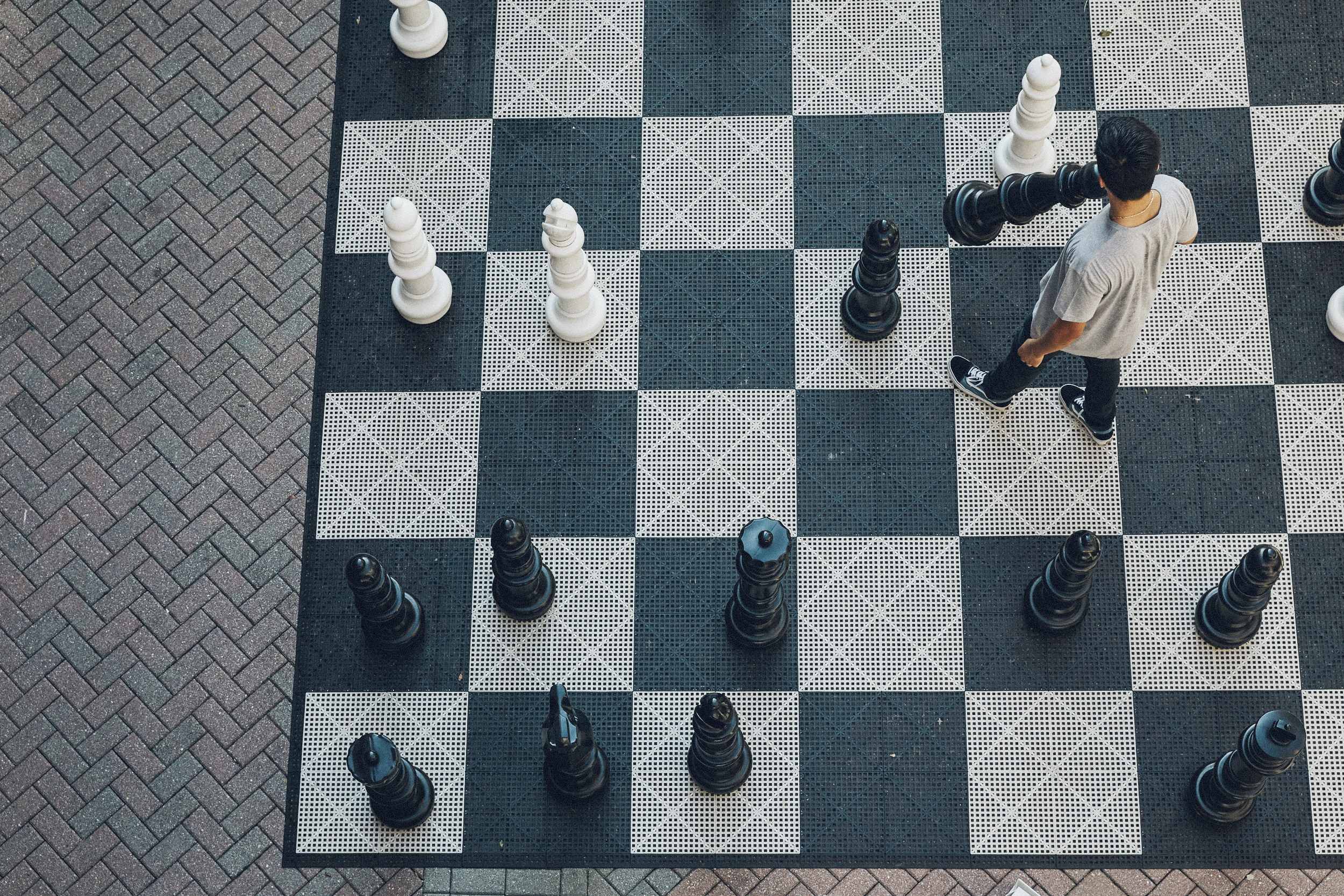 Community chess board at Short Pump Town Center, Richmond, Virginia 