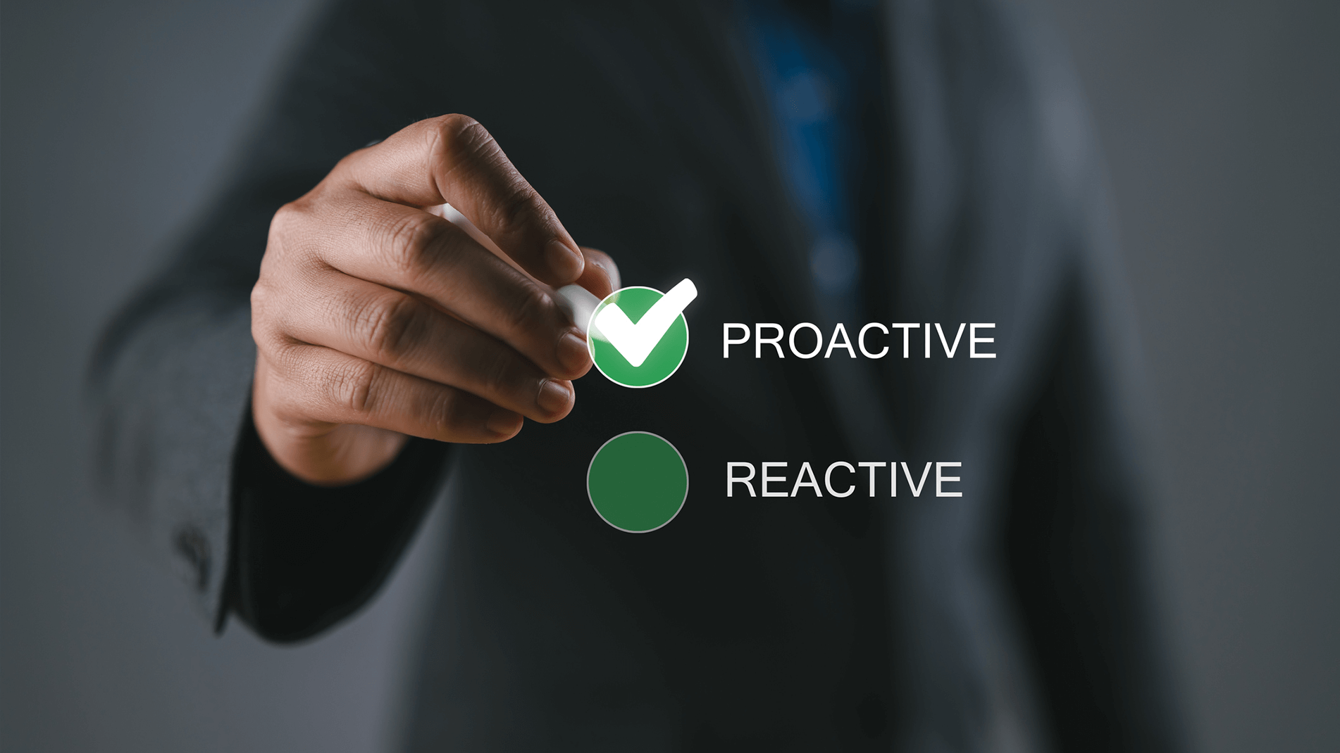 Real-time-Inventory-Promising-In-Page-4.png Abstract image of a hand selecting a checkmark next to proactive.