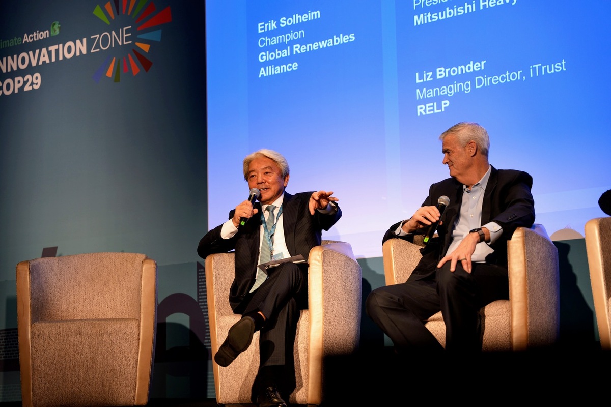 MHI America President and CEO Takajiro Ishikawa speaks at COP29