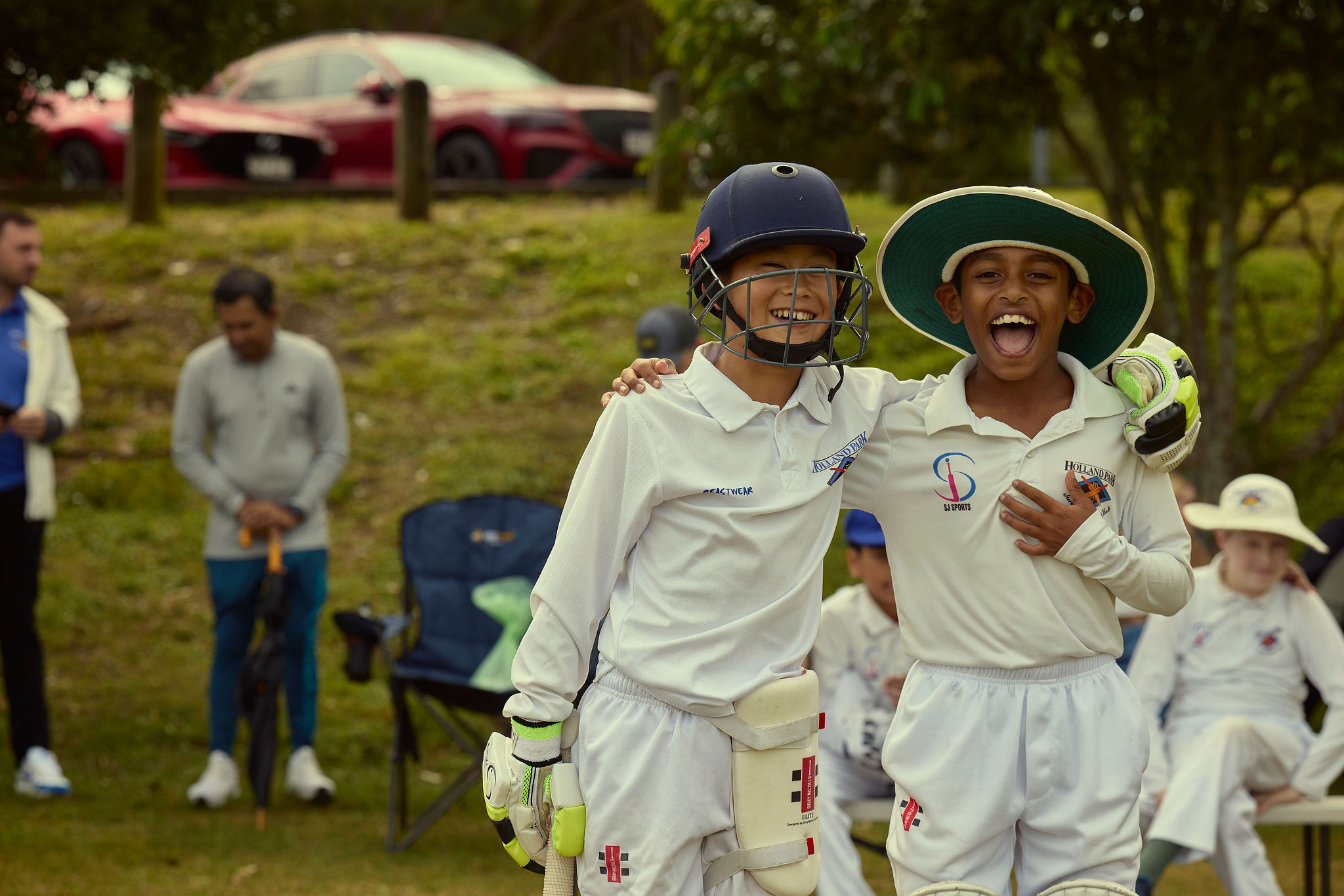 Boys playing sports