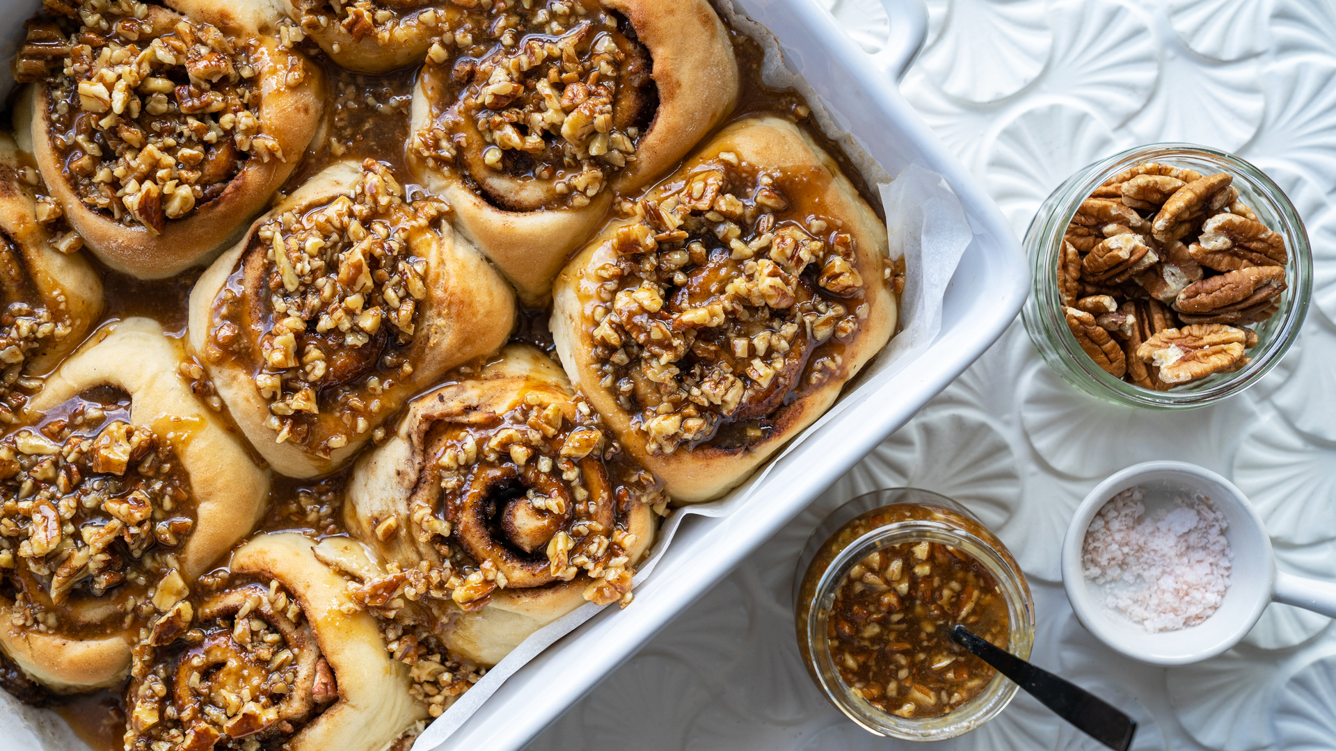 Chai Sticky Buns with Caramelised Nuts Hero