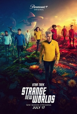 Strange New Worlds Season 3 poster featuring USS Enterprise crew