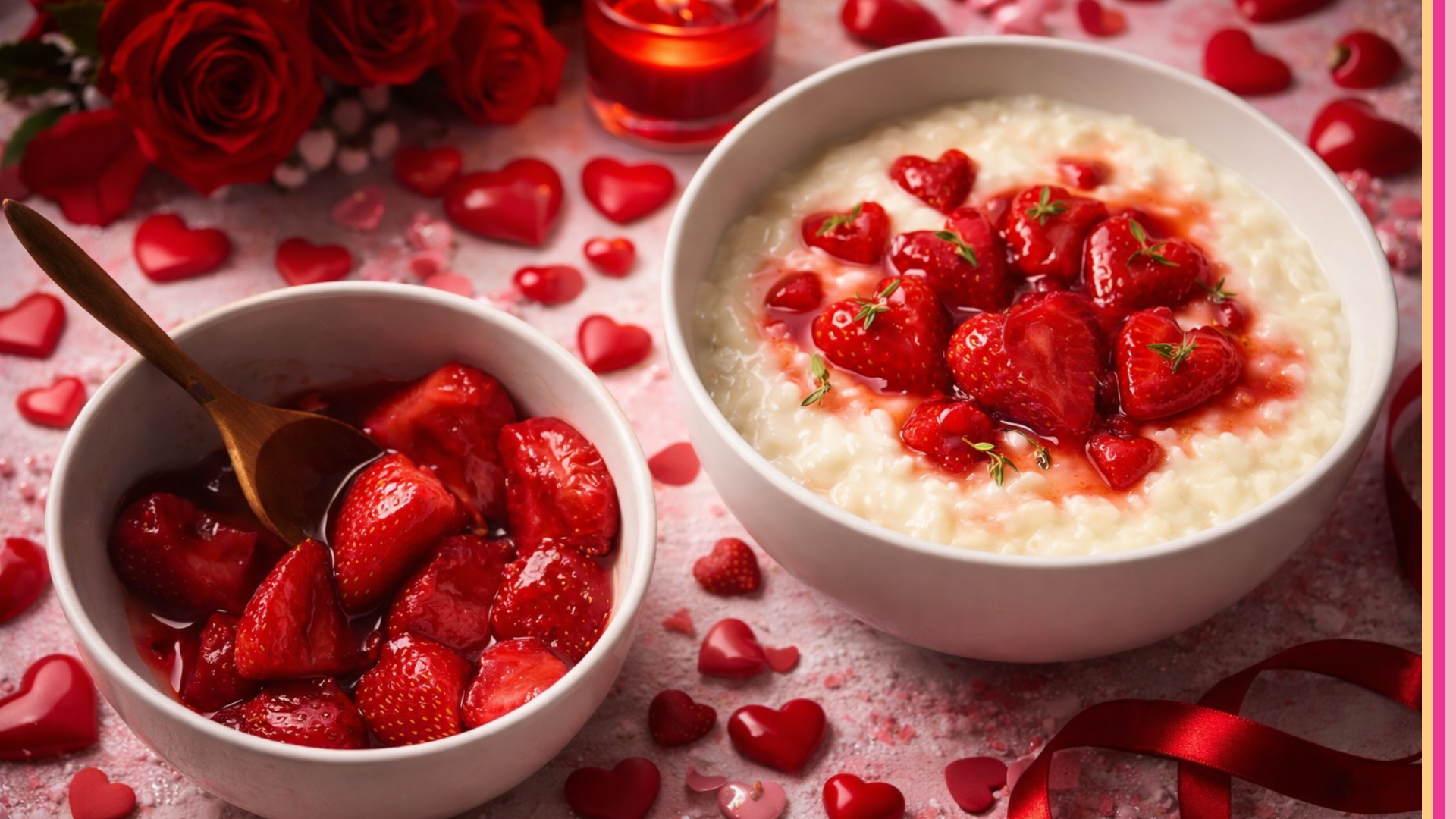 Strawberry Rice Pudding